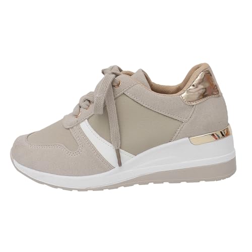 Sneaker Damen Turnschuhe Sommer Atmungsaktiv Leichtgewichts Bequeme Sportschuhe Trendy Slip On Dicker Sohle Dämpfung Joggingschuhe Outdoor Running Workout Walkingschuhe Mit Schnürsenkel,35-41 Eu von szvbofueck
