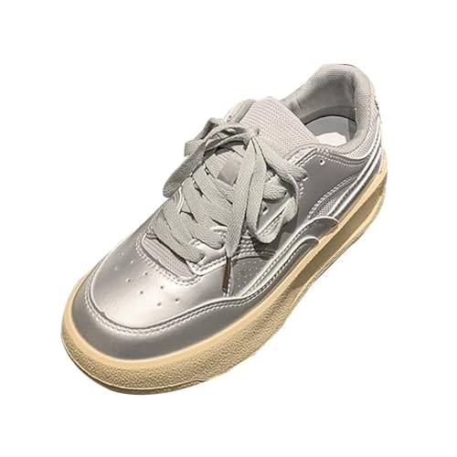 Sneaker Damen Turnschuhe Sommer Mesh Atmungsaktiv Bequeme Walkingschuhe Einfarbig Slip On Dicker Sohle Dämpfung Sportschuhe Outdoor Hiking Casual Sommerschuhe Mit Schnürsenkel,35-39 Eu von szvbofueck