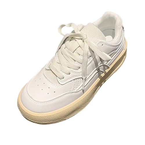 Sneaker Damen Turnschuhe Sommer Mesh Atmungsaktiv Bequeme Walkingschuhe Einfarbig Slip On Dicker Sohle Dämpfung Sportschuhe Outdoor Hiking Casual Sommerschuhe Mit Schnürsenkel,35-39 Eu von szvbofueck