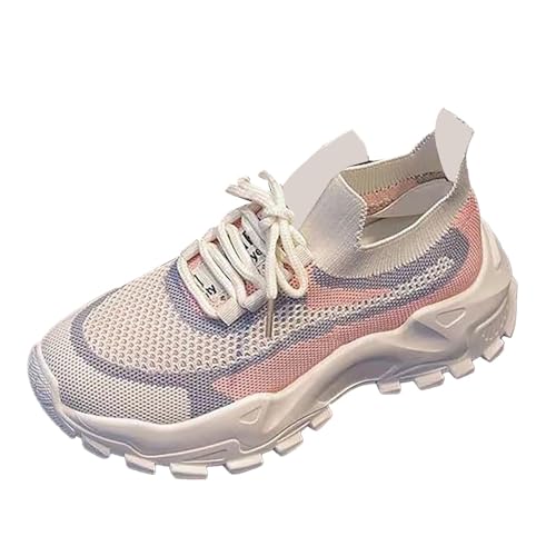 Sneaker Damen Turnschuhe Sommer Mesh Atmungsaktiv Leichtgewichts Sportschuhe Slip On Dicker Sohle Dämpfung Bequeme Joggingschuhe Outdoor Running Workout Walkingschuhe Mit Schnürsenkel,35-39 Eu von szvbofueck