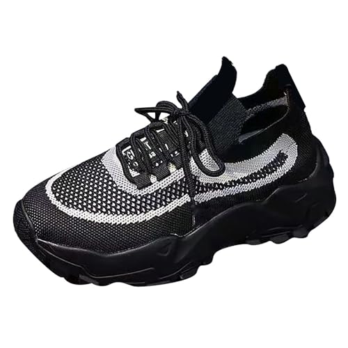 Sneaker Damen Turnschuhe Sommer Mesh Atmungsaktiv Leichtgewichts Sportschuhe Slip On Dicker Sohle Dämpfung Bequeme Joggingschuhe Outdoor Running Workout Walkingschuhe Mit Schnürsenkel,35-39 Eu von szvbofueck
