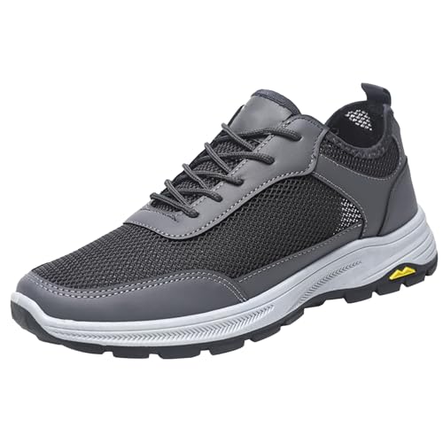 Sneaker Herren Laufschuhe Sommer Mesh Atmungsaktiv Leichtgewichts Sportschuhe Einfarbig Slip On Weiche Sohle Dämpfung Turnschuhe Outdoor Running Workout Joggingschuhe Mit Schnürsenkel,39-41.5 EU von szvbofueck