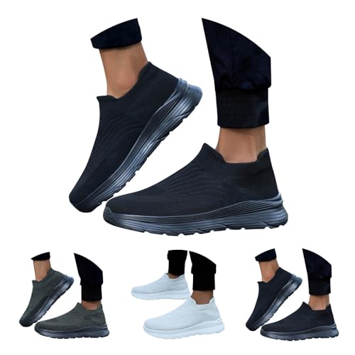 Sneaker Herren Loafer Sommer Mesh Atmungsaktiv Bequeme Sportschuhe Einfarbig Leichtgewichts Slip On Weiche Sohle Turnschuhe Sporthalle Running Workout Joggingschuhe,39-42.5 EU von szvbofueck