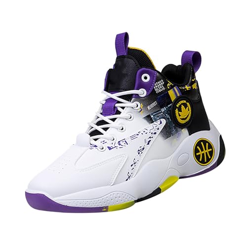 Sneaker Herren Sportschuhe Sommer High-Top Atmungsaktiv Bequeme Sportschuhe Slip On Weiche Sohle Dämpfung Joggingschuhe Outdoor Sporthalle Workout Basketballschuhe Mit Schnürsenkel,39-42 Eu von szvbofueck