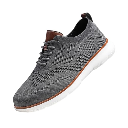 Sneaker Herren Sportschuhe Sommer Mesh Atmungsaktiv Bequeme Walkingschuhe Einfarbig Slip On Weiche Sohle Leichtgewichts Joggingschuhe Outdoor Running Workout Turnschuhe Mit Schnürsenkel,38-47 Eu von szvbofueck