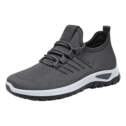 Sneaker Herren Sportschuhe Sommer Mesh Atmungsaktiv Leichtgewichts Turnschuhe Einfarbig Slip On Weiche Sohle Bequeme Joggingschuhe Outdoor Running Workout Walkingschuhe Mit Schnürsenkel,38-43 Eu von szvbofueck