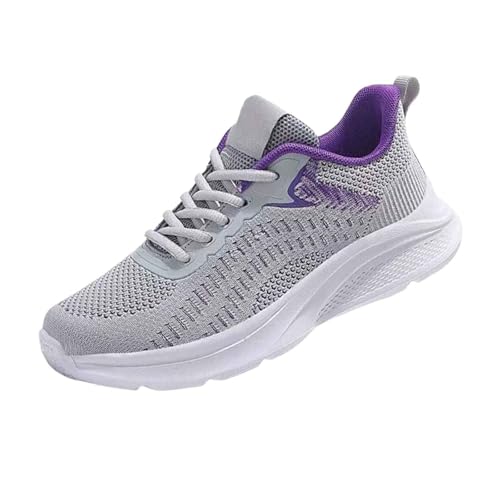 Sportschuhe Damen Sneaker Sommer Strick Mesh Atmungsaktiv Joggingschuhe Einfarbig Slip On Weiche Sohle Dämpfung Walkingschuhe Outdoor Running Workout Turnschuhe Mit Schnürsenkel,35-39 Eu von szvbofueck