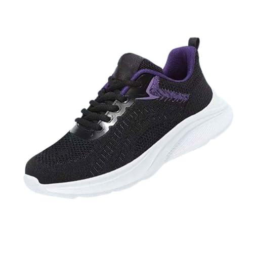 Sportschuhe Damen Sneaker Sommer Strick Mesh Atmungsaktiv Joggingschuhe Einfarbig Slip On Weiche Sohle Dämpfung Walkingschuhe Outdoor Running Workout Turnschuhe Mit Schnürsenkel,35-39 Eu von szvbofueck