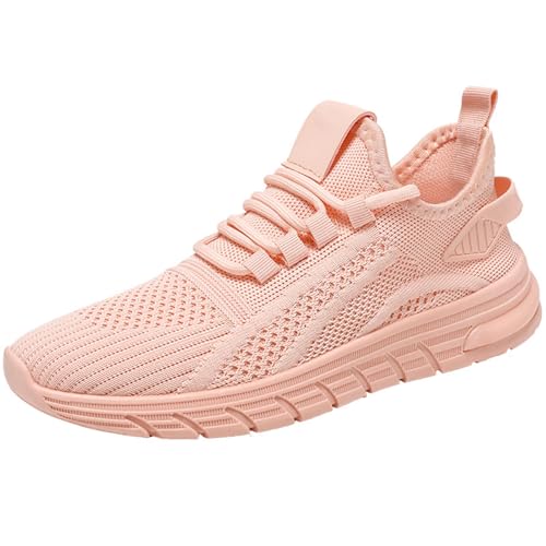 Sportschuhe Damen Sneaker Sommer Strick Mesh Atmungsaktiv Walkingschuhe Einfarbig Slip On Weiche Sohle Dämpfung Turnschuhe Outdoor Running Casual Sommerschuhe Mit Schnürsenkel,35-40 Eu von szvbofueck