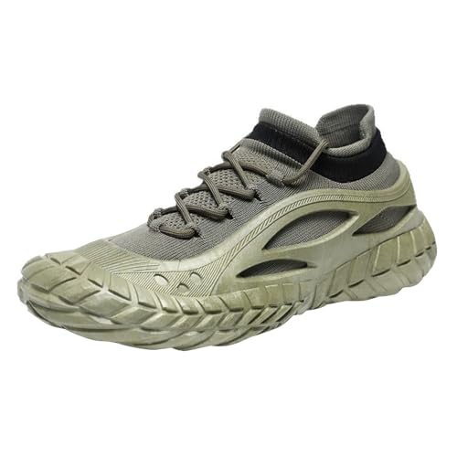 Sportschuhe Herren Sneaker Sommer Mesh Atmungsaktiv Bequeme Freizeitschuhe Einfarbig Slip On Dicker Sohle Erhöhung Walkingschuhe Outdoor Running Workout Joggingschuhe Mit Schnürsenkel,38-44 Eu von szvbofueck