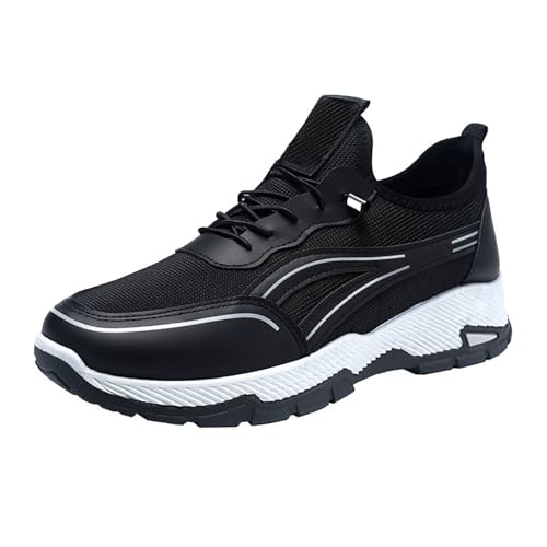 Sportschuhe Herren Sneaker Sommer Mesh Atmungsaktiv Leichtgewichts Joggingschuhe Einfarbig Slip On Weiche Sohle Dämpfung Walkingschuhe Outdoor Running Casual Sommerschuhe Mit Schnürsenkel,38-43 Eu von szvbofueck