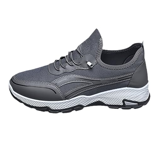 Sportschuhe Herren Sneaker Sommer Mesh Atmungsaktiv Leichtgewichts Joggingschuhe Einfarbig Slip On Weiche Sohle Dämpfung Walkingschuhe Outdoor Running Casual Sommerschuhe Mit Schnürsenkel,38-43 Eu von szvbofueck