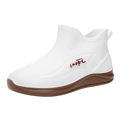 Stiefeletten Damen Kurzstiefel Sommer Wasserdicht Rutschfeste Gummistiefel Einfarbig Solide Dicker Sohle Bequeme Regenschuhe Outdoor Angeln Schlamm Garten Regenstiefeletten,35-39 Eu von szvbofueck