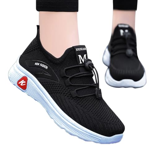 Turnschuhe Damen Sportschuhe Sommer Leichtgewichts Mesh Atmungsaktiv Sneaker Einfarbig Flache Rutschfeste Bequeme Joggingschuhe Outdoor Running Workout Laufschuhe Mit Drehverschluss,36-39 Eu von szvbofueck