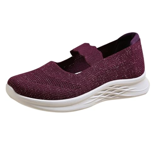 Walkingschuhe Damen Freizeitschuhe Sommer Mesh Atmungsaktiv Leichtgewichts Loafer Einfarbig Weiche Sohle Rutschfeste Bequeme Gesundheitsschuh Outdoor Hiking Sommerschuhe Für Ältere Menschen,34-40 Eu von szvbofueck