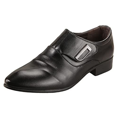szvbofueck Lederschuhe Herren Anzugschuhe Leder Leichtgewichts Atmungsaktiv Businessschuhe Einfarbig Spitz Zehe Rutschfestem Bequeme Freizeitschuhe Outdoor Business Formal Mokassin,38-43 Eu von szvbofueck
