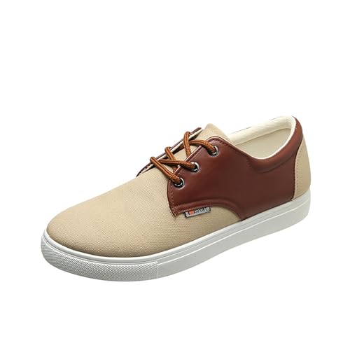 szvbofueck Leinenschuhe Herren Stoffschuhe Sommer Leichtgewichts Atmungsaktiv Canvas Sneaker Flache rutschfeste Große Größen Stoffturnschuhe Outdoor Hiking Freizeitschuhe Mit Schnürsenkel,38-47 Eu von szvbofueck