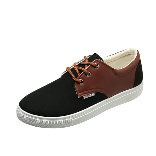 szvbofueck Leinenschuhe Herren Stoffschuhe Sommer Leichtgewichts Atmungsaktiv Canvas Sneaker Flache rutschfeste Große Größen Stoffturnschuhe Outdoor Hiking Freizeitschuhe Mit Schnürsenkel,38-47 Eu von szvbofueck
