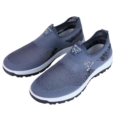 szvbofueck Loafer Herren Sportschuhe Sommer Mesh Atmungsaktiv Leichtgewichts Sneaker Flache Weiche Sohle Slip On Dämpfung Joggingschuhe Outdoor Running Casual Walkingschuhe,39-44 Eu von szvbofueck