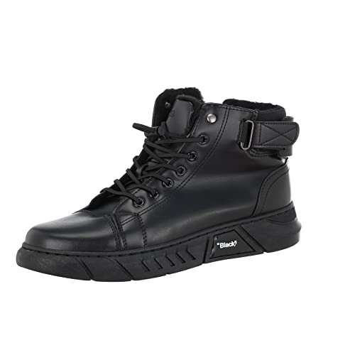 szvbofueck Sportschuhe Herren Leder Sneaker Hohe rutschfeste Waterproof Bequeme Walkingschuhe Einfarbig Mit Seitlicher Schnalle Sportschuhe Outdoor Hiking Freizeitschuhe Mit Schnürsenkel,39-43 Eu von szvbofueck