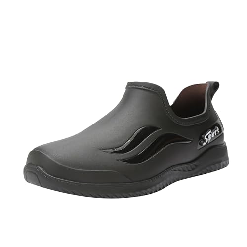 szvbofueck Stiefeletten Damen Kurzstiefel Sommer Wasserdicht rutschfeste Regenstiefeletten Einfarbig Leichtgewichts Flache Bequeme Regenschuhe Outdoor Schlamm Garten Gummistiefel,35-39 Eu von szvbofueck