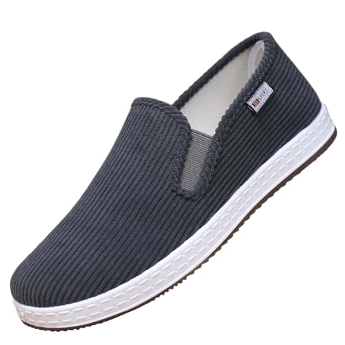 szvbofueck Stoffschuhe Herren Loafer Sommer Atmungsaktiv Leichtgewichts Slip On Freizeitschuhe Chinesische Traditionelle Peking-Stil Schuhe Outdoor Flache Bequeme Sportschuhe,38.5-42 Eu von szvbofueck