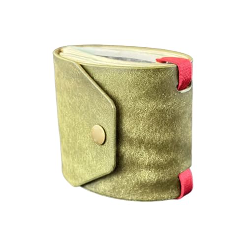 szvbofueck The Cash Wrap Wallet with Clasp - Full-Grain Leather Money Organizer with Magnetic Snap Mini Portmonee Geldbeutel Wear Resistant Organizer (E) von szvbofueck