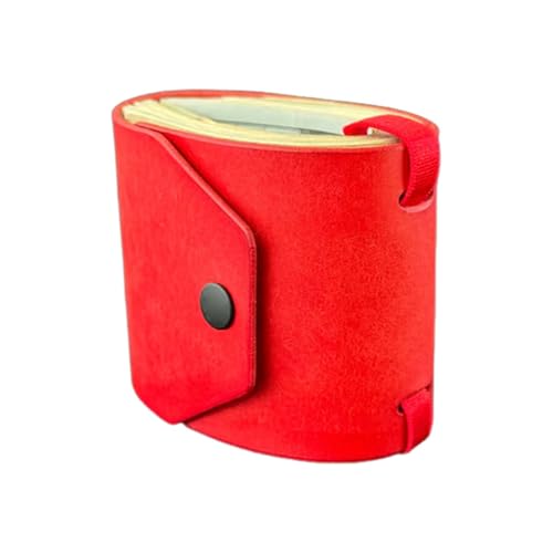 szvbofueck The Cash Wrap Wallet with Clasp - Full-Grain Leather Money Organizer with Magnetic Snap Mini Portmonee Geldbeutel Wear Resistant Organizer (Rot) von szvbofueck