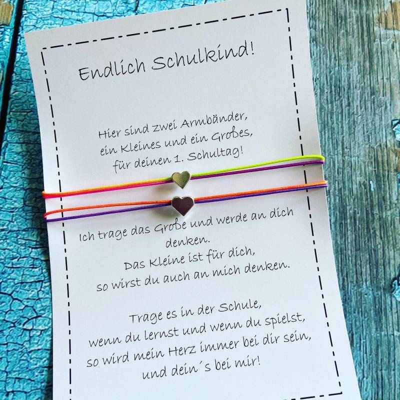 Schulstart Armband von tabbyundco
