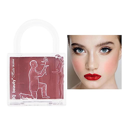 Wangen-Rouge-Palette,Make-up-Rouge-Palette - Wasserdichte Anti-Schmutz-Schlossform-Vorschlagsszenenmuster-Lidschatten-Palette für Bühnenshow Tacery von tacery