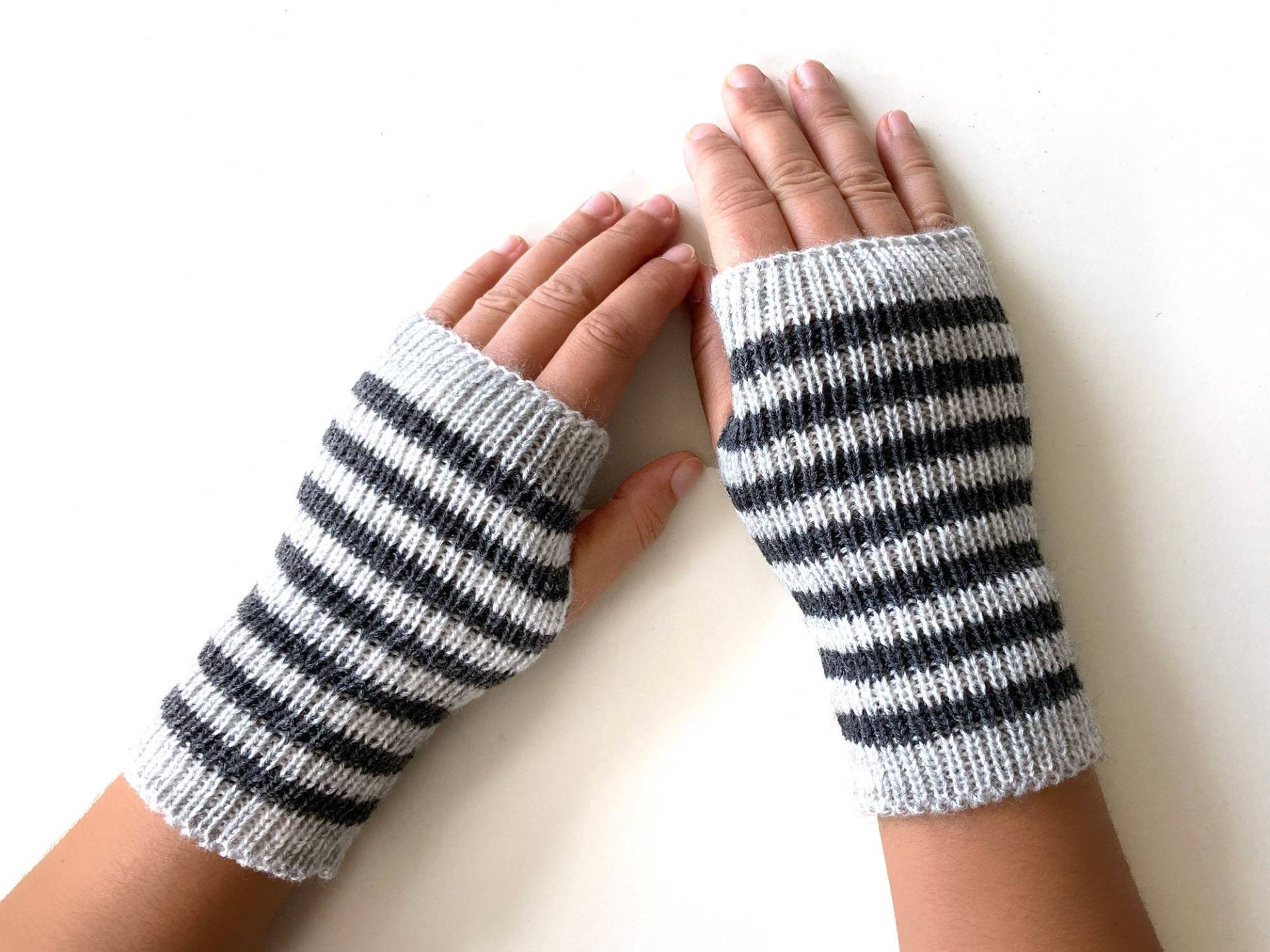 Frauen Handschuhe, Streifen Fingerlose Beste Ferien Geschenke, Strickfäustlinge, Strickwaren Geschenk, Weihnachtsgeschenk, Geschenk von talkingloves