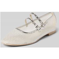 Tamaris Ballerinas in Mesh-Optik mit Dornschließe in Silber, Größe 36 Tamaris Ballerinas in Mesh-Optik mit Dornschließe in Silber, Größe 36 von tamaris