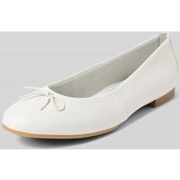 Tamaris Ballerinas in unifarbenem Design in Weiss, Größe 37 von tamaris