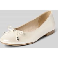 Tamaris Ballerinas mit Schleifen-Detail und Strasssteinbesatz in Weiss, Größe 41 von tamaris