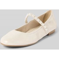 Tamaris Ballerinas mit Ziersteinbesatz in Weiss, Größe 36 von tamaris