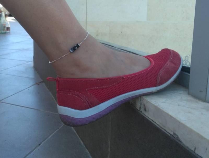 Fußkettchen Sterlingsilber, Silberfarbe Swarovski Roller, Strand Fußkettchen, Frauen-Fußkettchen, Geschenk Für Frauen, Zarte von tamarmani