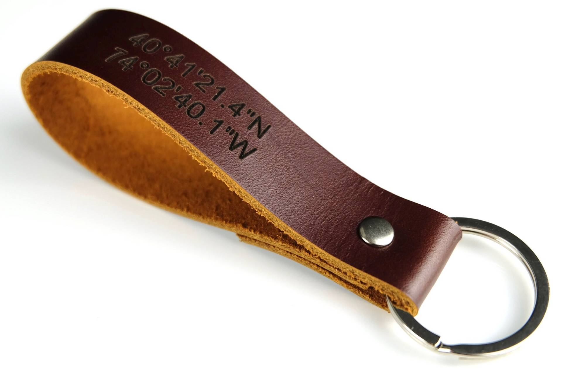 Personalized Keychain Leather, Keychains For Women, Wristlet, Men, Wallet, Boyfriend, Mom, Dad, Grandpa, Fob, Key Chain von tamiiStudio