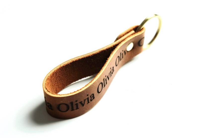 Personalized Leather Keychain, Custom Keychain, Monogrammed Leather Fob, Key Chain, Keychains For Women, Keychain Men von tamiiStudio
