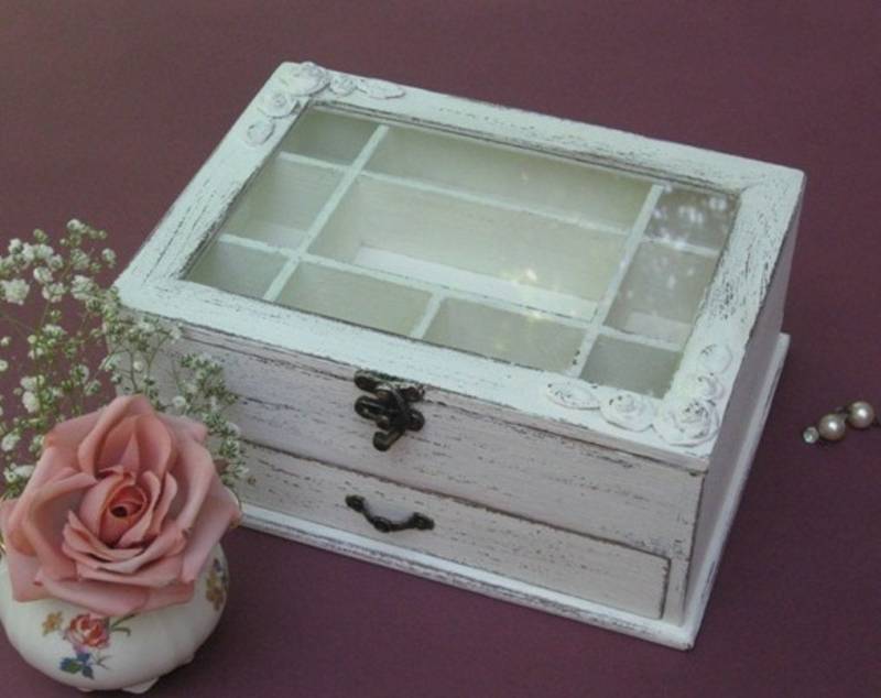 Shabby Chic Holz Schmuckschatulle Creme Auf Braun, Für Frauen, Ohrring Box, 1 Aus Dem Shop Kaufen Und Kleines Geschenk Erhalten Shabby Chic Holz Schmuckschatulle Creme Auf Braun, Für Frauen, Ohrring Box, 1 Aus Dem Shop Kaufen Und Kleines Geschenk Erhalten von tammnoony