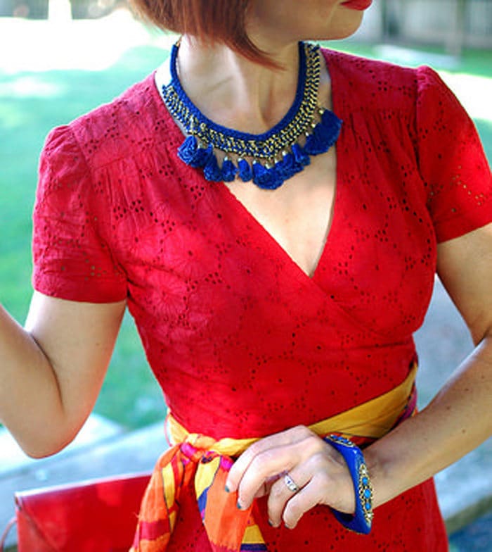 Goldfransen-Halskette, Schellfisch-Halskette, Aussagen-Schmucksachen, Hochzeits-Schmucksachen, Sommer-Anweisungs-Halskette Durch Taneesi von taneesijewelry