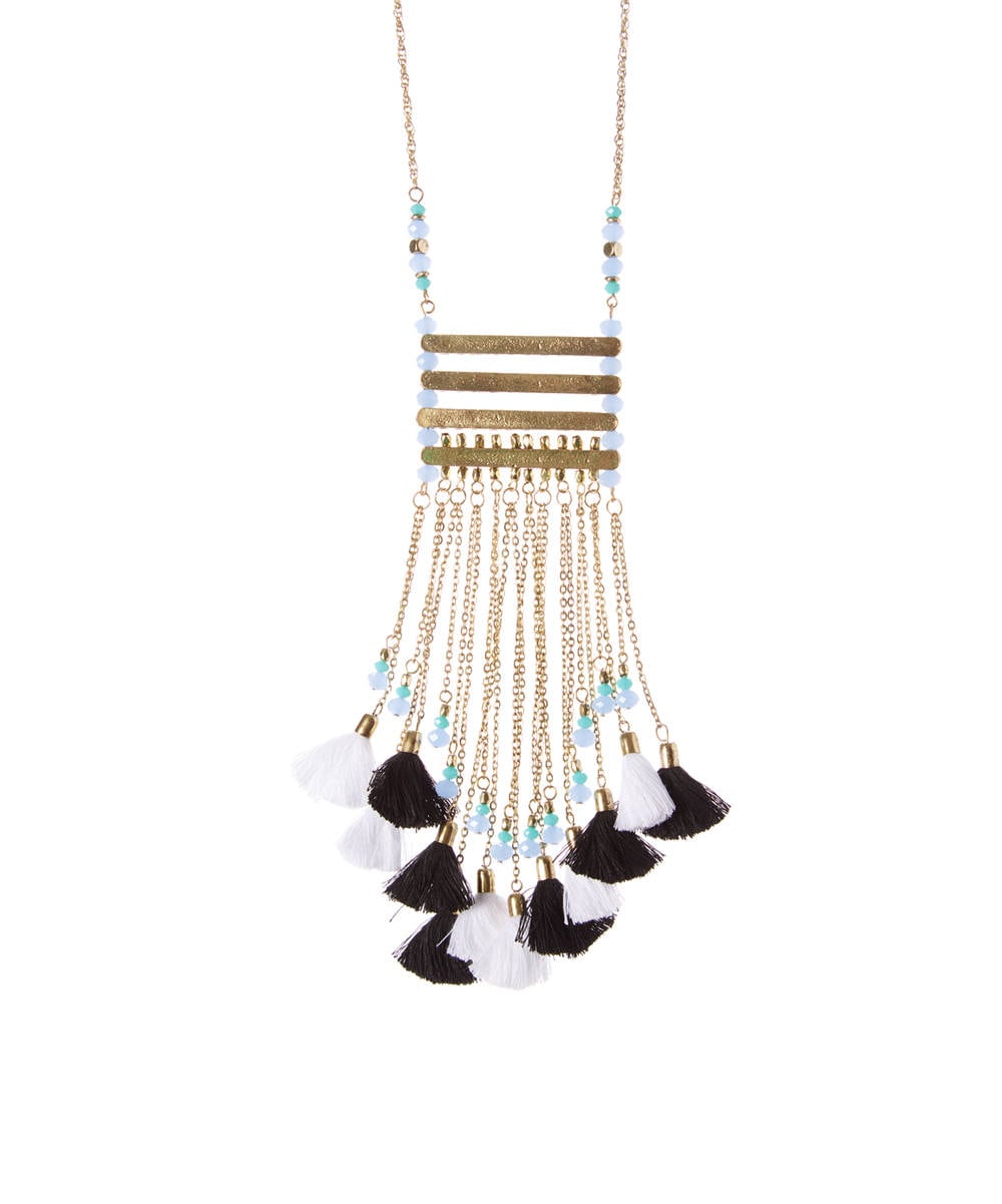 Goldfransen-Halskette, Schellfisch-Halskette, Aussagen-Schmucksachen, Hochzeits-Schmucksachen, Sommer-Anweisungs-Halskette Durch Taneesi von taneesijewelry