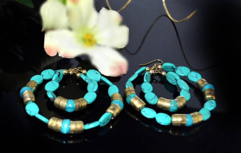 Malachit Ohrringe, Gestreift Garnet, Aztec Art, Sterling Silber Handmade Etsy Schmuck Von Taneesi von taneesijewelry