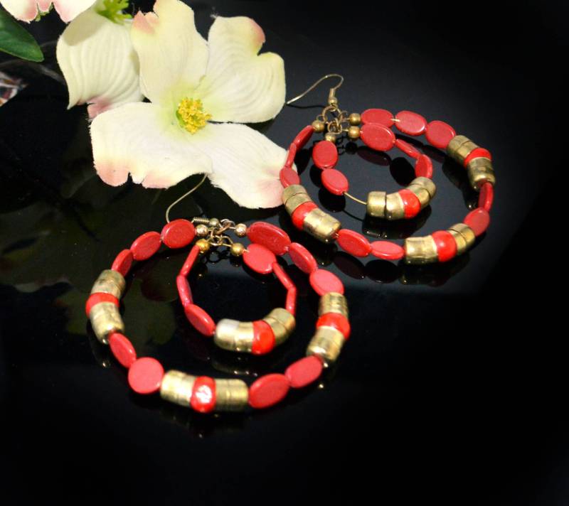 Malachit Ohrringe, Gestreift Garnet, Aztec Art, Sterling Silber Handmade Etsy Schmuck Von Taneesi von taneesijewelry