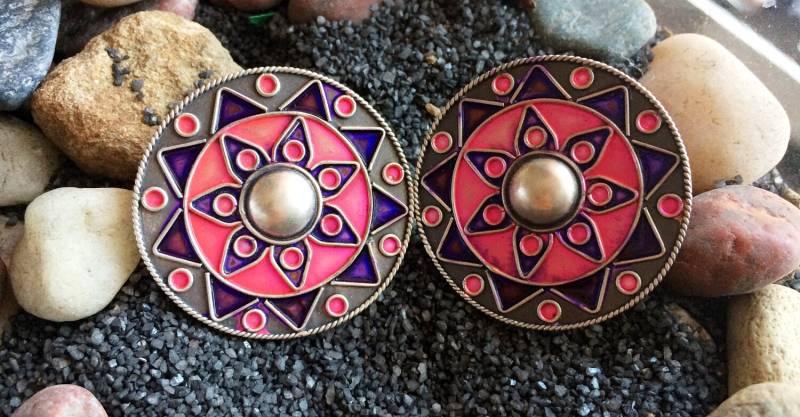 Ohrringe Aus Sterlingsilber, Emaille-Schmuck, Perlen-Brautohrringe, Etsy-Schmuck, Stammes-Ethno-Amrapali-Schmuck. Handgefertigte Von Taneesi von taneesijewelry