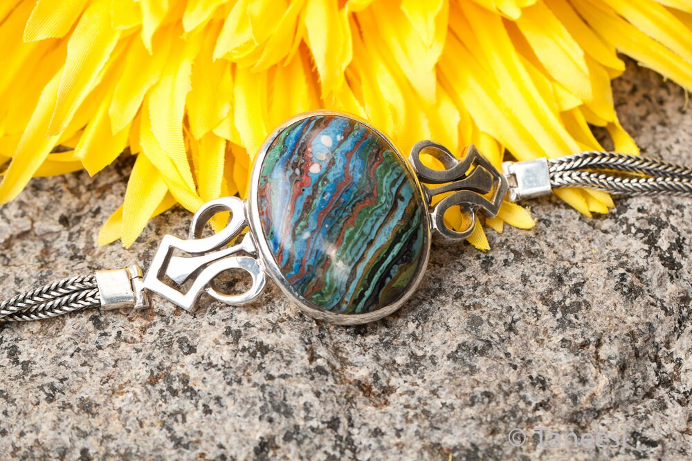 Ostern Verkauf 925 Sterling Silber Armband, Tiger Malachit Einzigartige Handarbeit Feinen Silber-Armband Mit Taneesi Schmuck von taneesijewelry