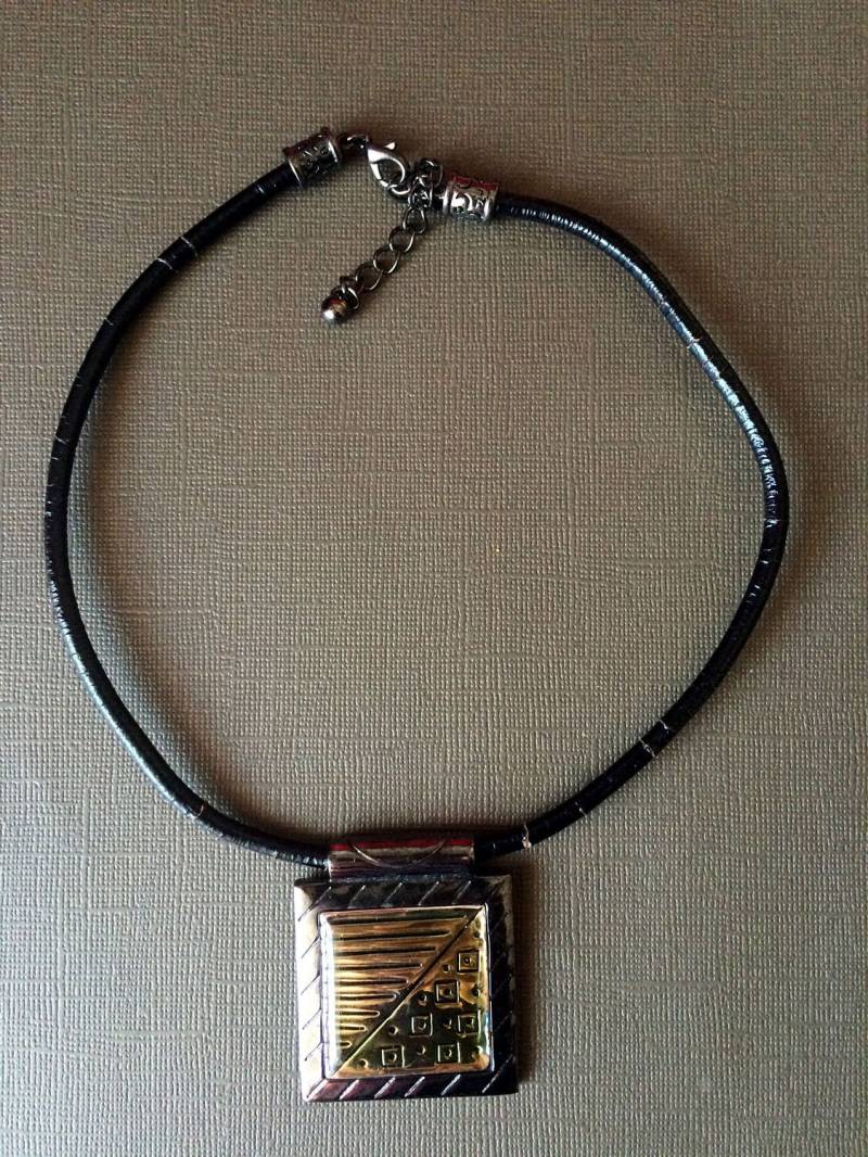 Ostern Verkauf Leder Chord Halskette, Silberne Halsreif, 50% Rabatt, Punk-Rock, Klassik Schwarzes Leder-strings von taneesijewelry