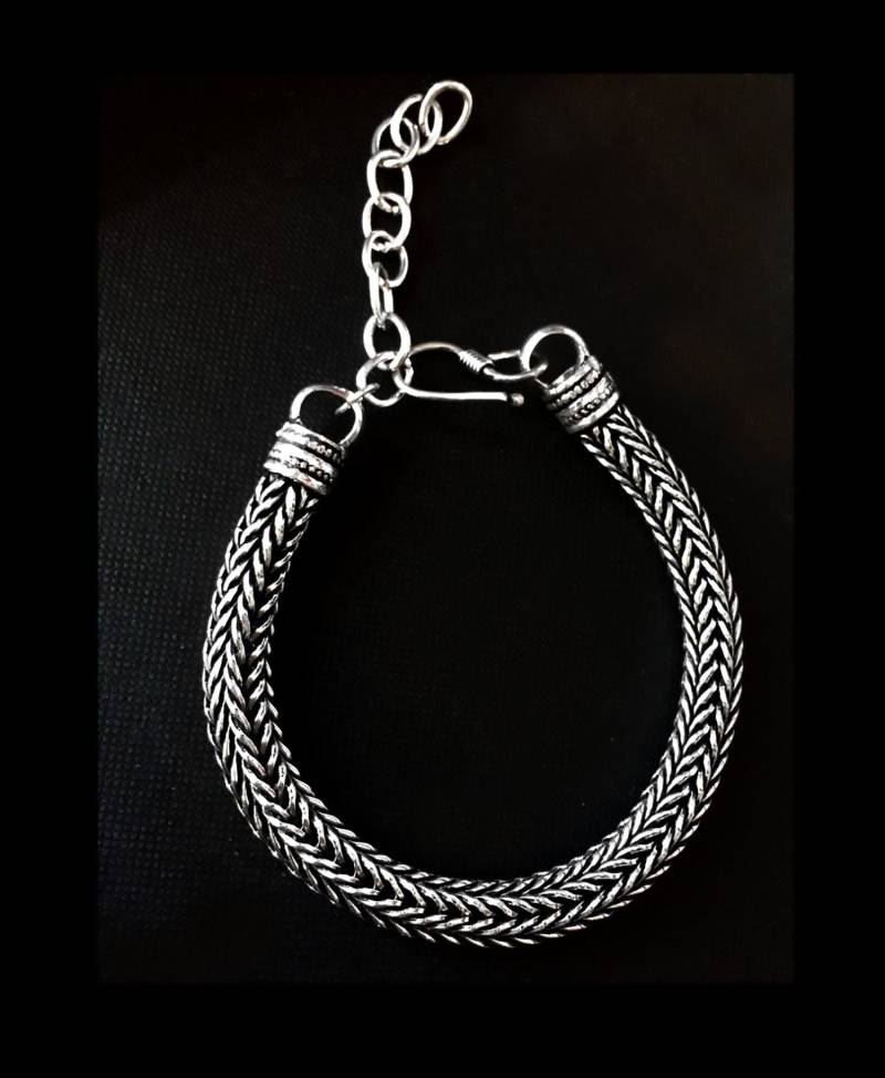 Silber Armband Seil-Kette, Männer Armband, Silber-Armband Für Frauen, Vintage-stil Von Taneesi von taneesijewelry