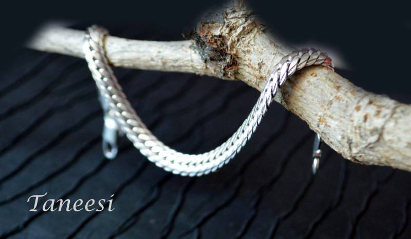 Silbernes Seilkettenarmband Der Männer, Männer Silbernes Armband, Modernes Kettenwebartarmband Stammes - Art, Chainmaille Armband Silbernes Seilkettenarmband Der Männer, Männer Silbernes Armband, Modernes Kettenwebartarmband Stammes - Art, Chainmaille Armband von taneesijewelry