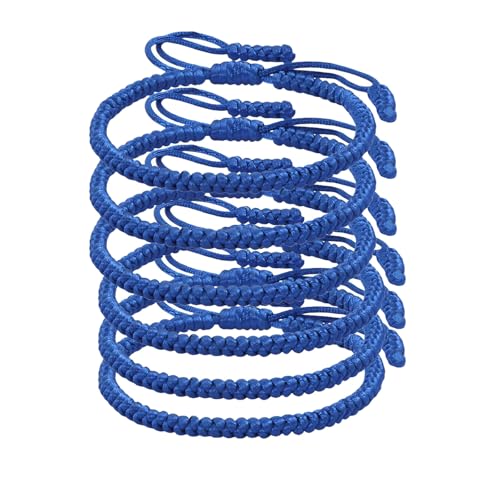 4 blaue Freundschaftsarmbänder für Damen, 6 blaue Freundschaftsarmbänder, verstellbares, geflochtenes Armband-Set, um Freundschaft zu feiern und Mut zu inspirieren, handgefertigtes Schmuckgeschenk von tanguan