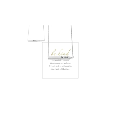 Halskette mit versteckter Botschaft, 3D-Gravur, vertikale Stangen-Halskette für Damen, Edelstahl, Ermutigung, Mantra-Anhänger, Halskette, lustiger quadratischer Rohrschmuck, inspirierende Freundschaft von tanguan